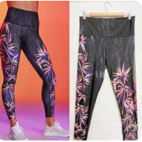 ONZIE X PELOTON Origami High Waisted Ankle Length Leggings M - Picture 1 of 10